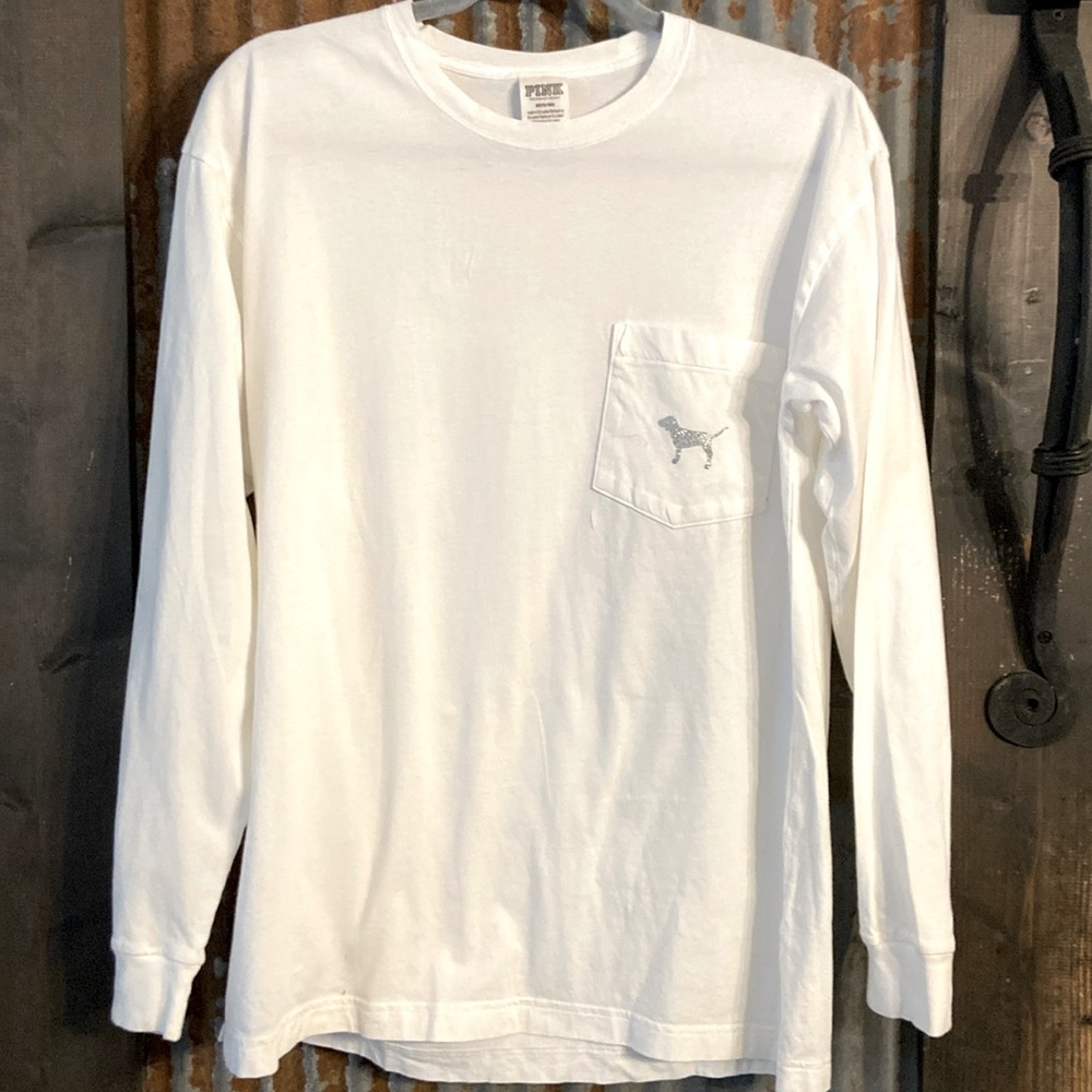 Victoria’s Secret PINK long sleeve tee. Sz Medium. Like new